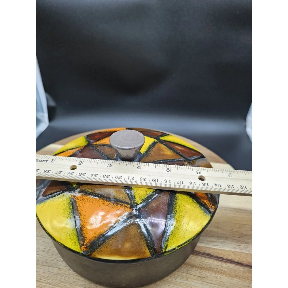 Vintage Bitossi‎ Pottery Italy Covered Candy Dish